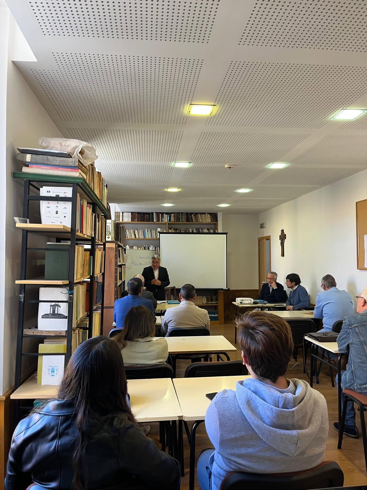 Aula de estudos pastorais no Seminário de São José, em Bragança